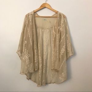 Cream Lace Kimono